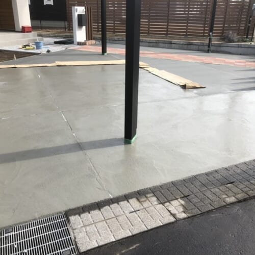 2回目の駐車場コンクリートの打設です。
