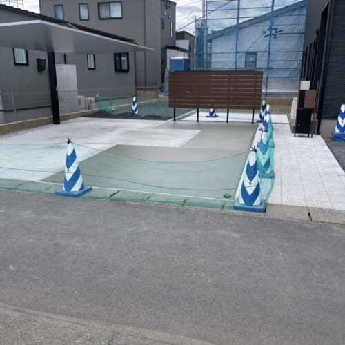 土間コンクリート完了です。