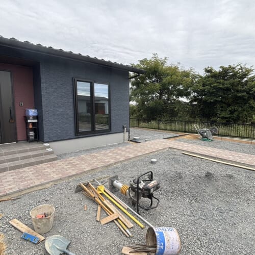 インターロッキングの施工です。