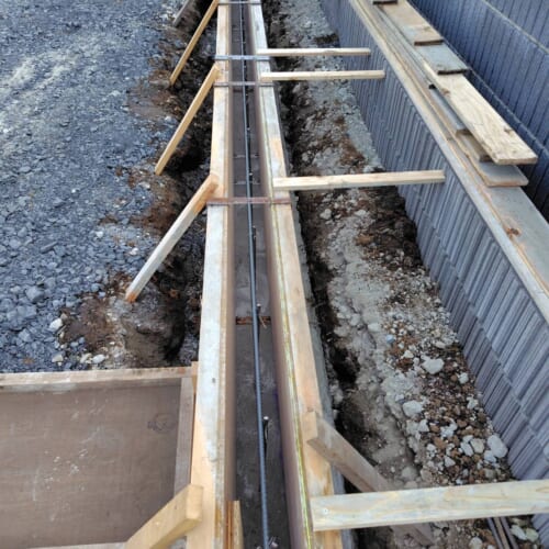 型枠、配筋です。