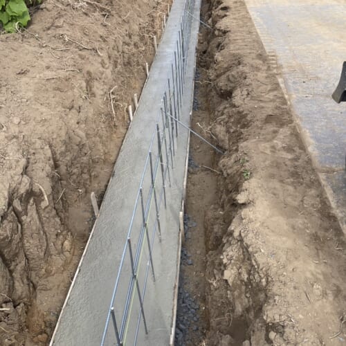 境界基礎ベースコンクリートです。