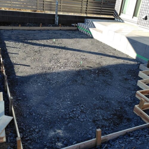 タイル下地コンクリートの型枠です