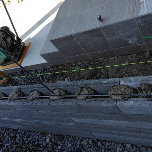 門祖ブロック横筋です。