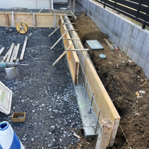 基礎型枠施工状況です。