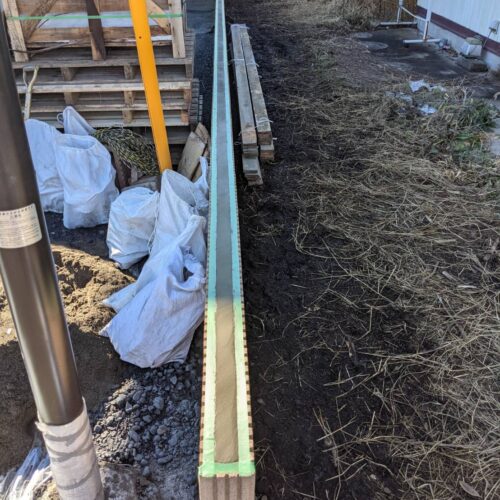 ブロック天端モルタルです。