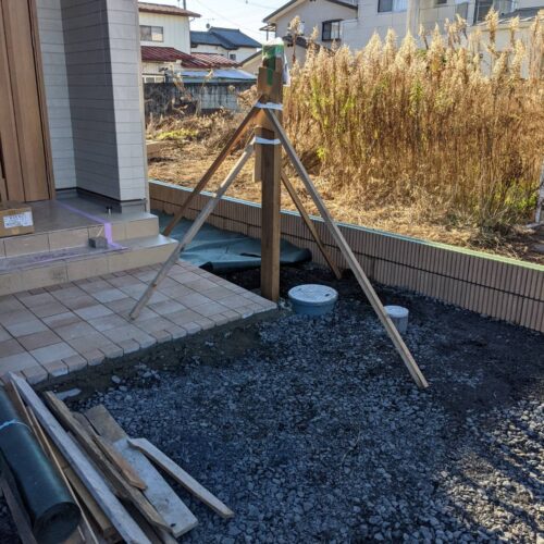 機能門柱設置です。