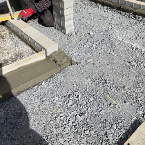 インター縁施工状況です。