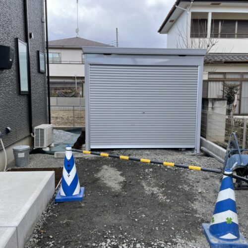 ガレージ施工です。