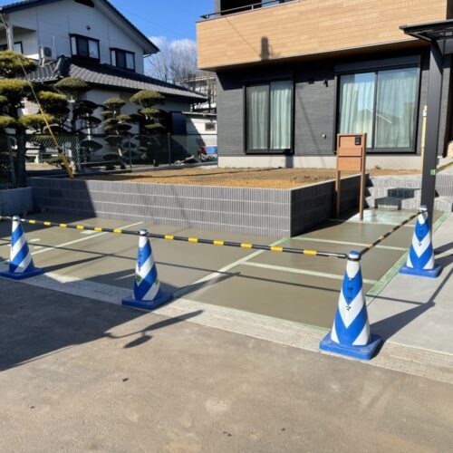 土間コンクリート完了です。