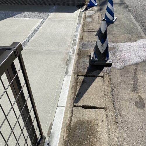 側溝の間SBサンド詰めです。