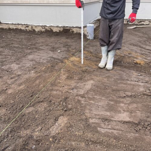 掘削床付状況です。