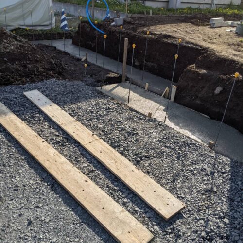 ブロックベースコンクリート打設です。