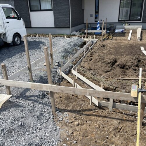 ブロックベース型枠状況です。