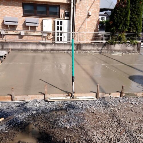 コンクリート打設です。