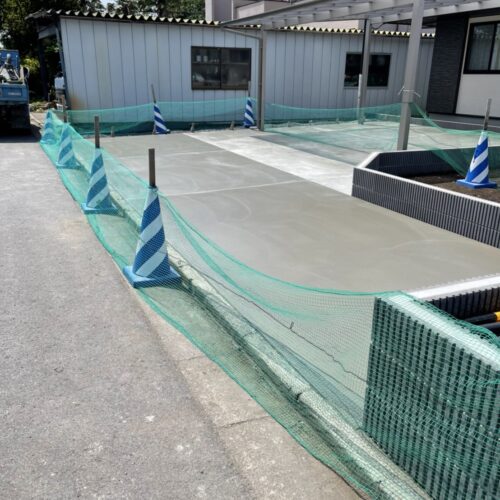 土間コンクリート完了です。