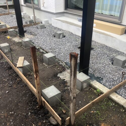 本日は雨の為工事作業はお休みとなります。