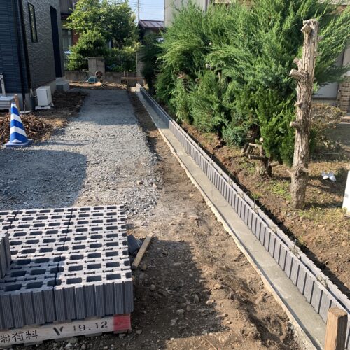 ブロックベースコンクリート打設です。