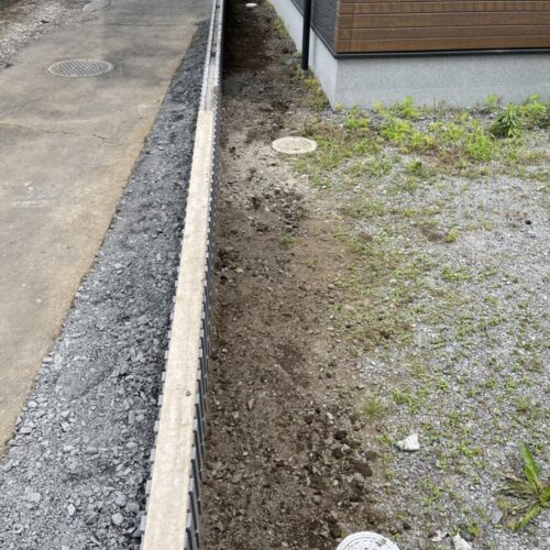 宅内埋戻し作業です。