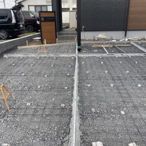 メッシュ敷き状況です。