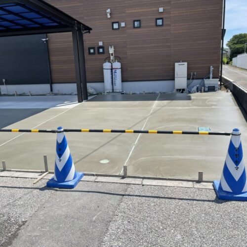 土間コンクリート完了です。