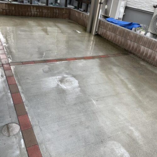 昨日の作業完了後の清掃状況です。