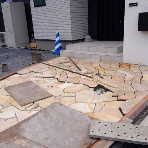 アプローチの施工です。