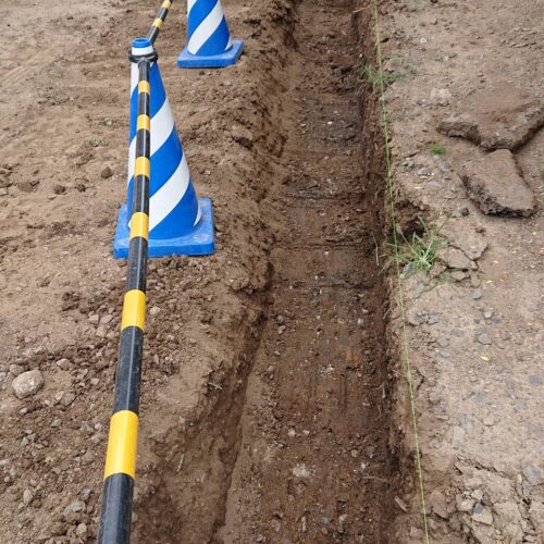 本日工事着工、掘削作業となります。