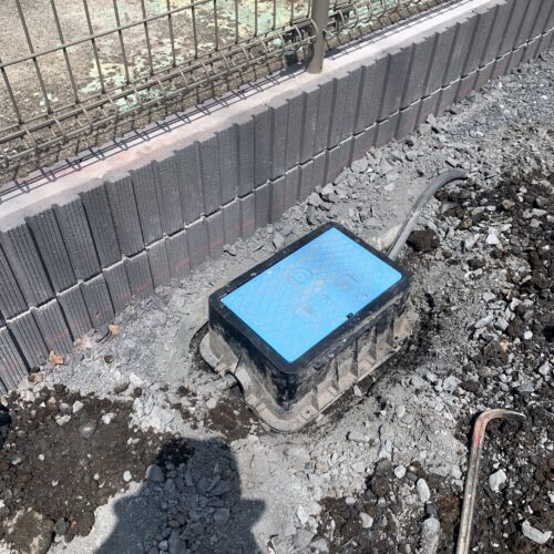 量水器の高さ調整です。