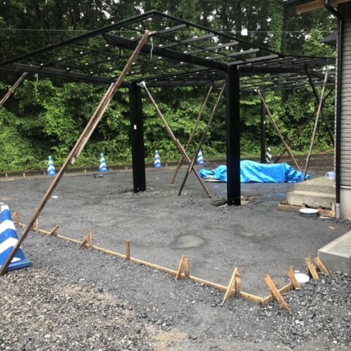 本日は雨の為に工事作業はお休みとなります。