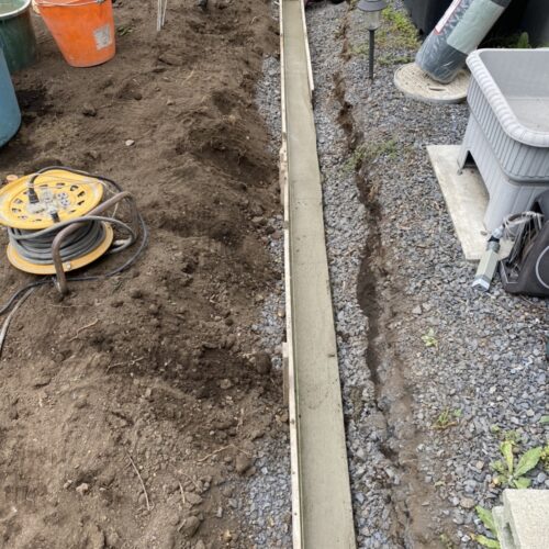 地先ベース施工状況です。