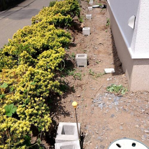 本日より着工します。北側駐車場掘削作業です。