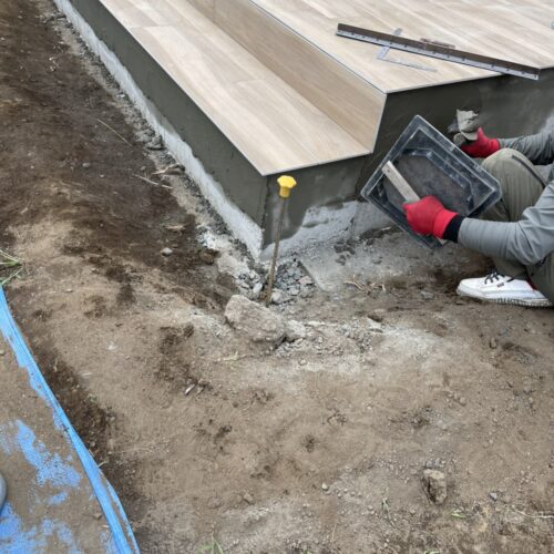 タイル施工です。