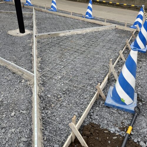 土間メッシュ状況です。