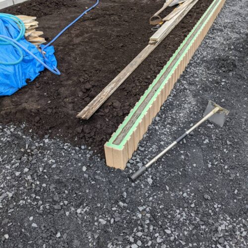 土留めブロックです。