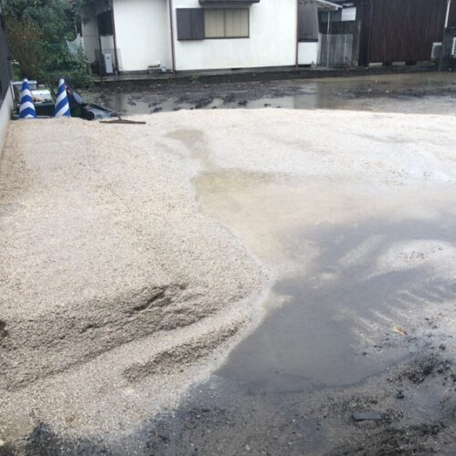 本日は雨の為に工事作業はお休みとなります。