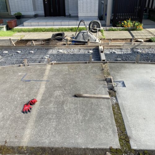 土間メッシュ状況です。