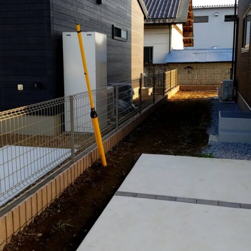 外構工事完了です。ありがとうございました。