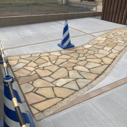 アプローチ施工です。