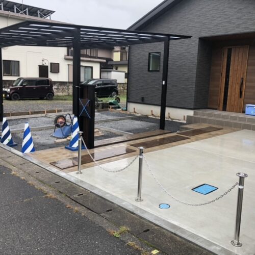 本日は雨の為、工事作業はお休みです。