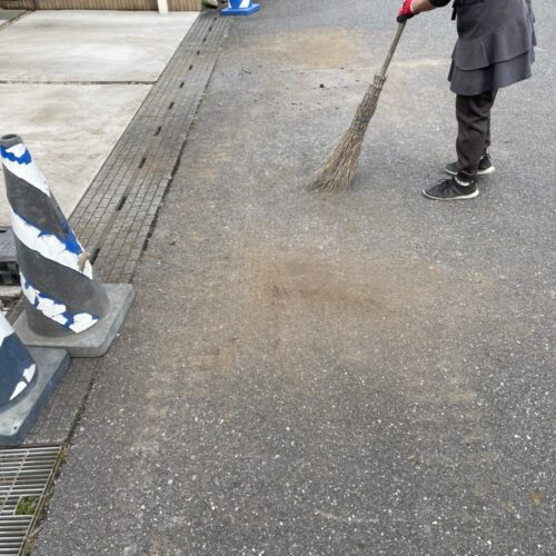 昨日の作業後の清掃状況です。