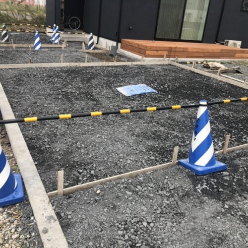 本日は雨の為に工事作業はお休みとなります。