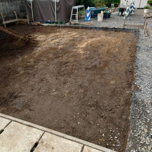 土間下地掘削です。