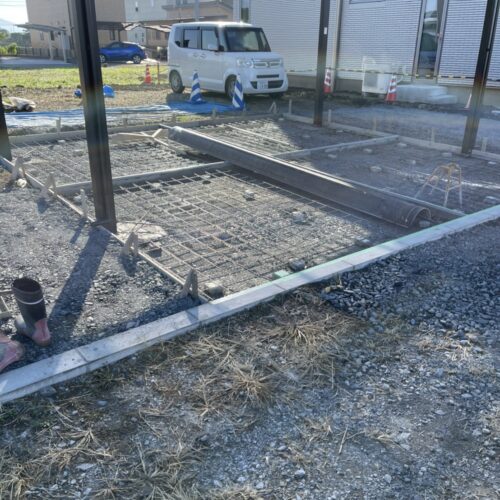 土間メッシュ状況です。