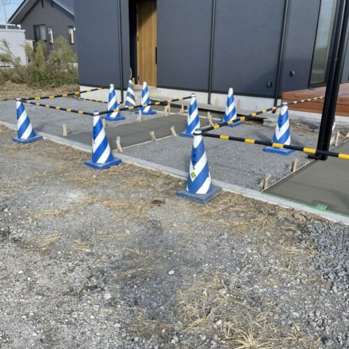 土間コンクリート完了です。