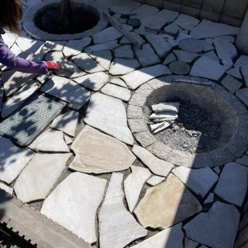 乱貼り施工です。