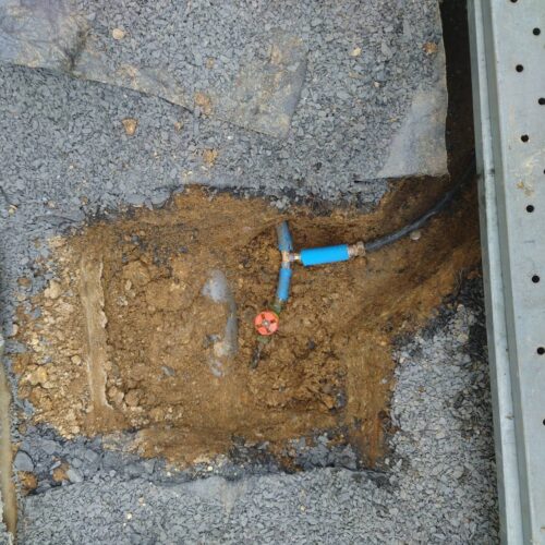 散水栓設置です。