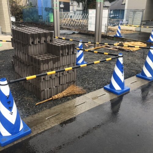 本日は雨の為に工事作業はお休みとなります。