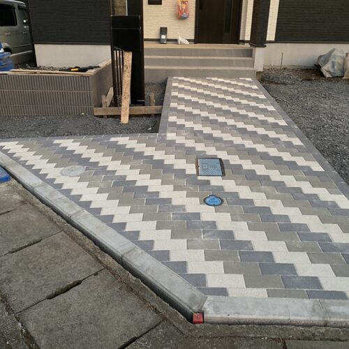 アプローチインター施工です。