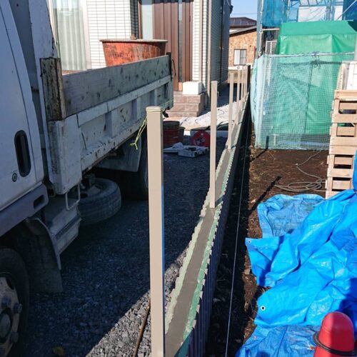 ブロック天端仕上げです。