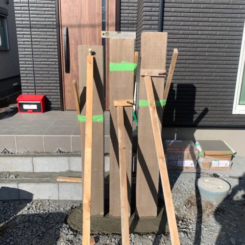 擬木設置です。